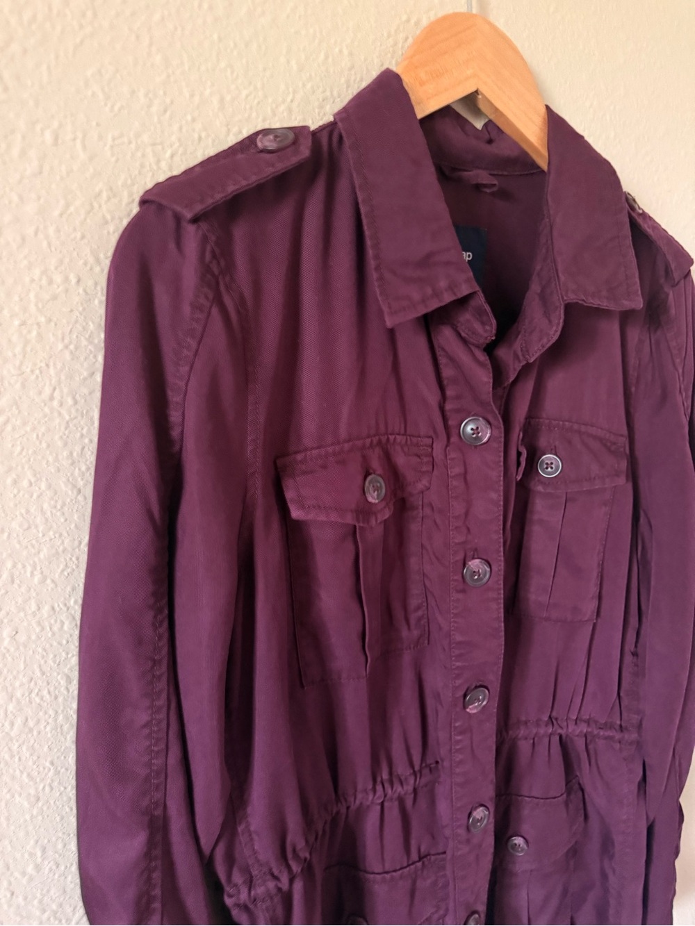 Gap Womens Purple Utility Jacket - Classic Field Style - Picture 3 of 7